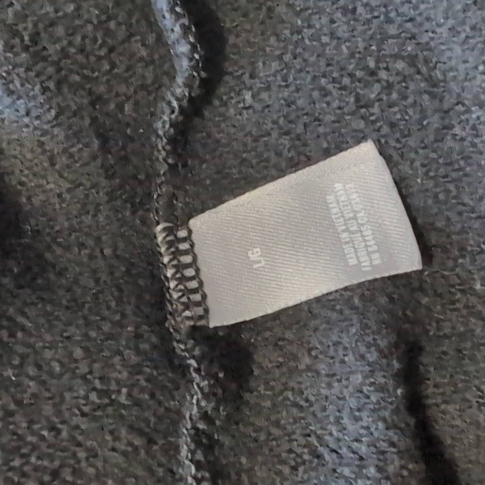 Aerie Black Oversized Lace Up Neckline Crop Hoodie Fall Sweatshirt Large - Picture 8 of 11